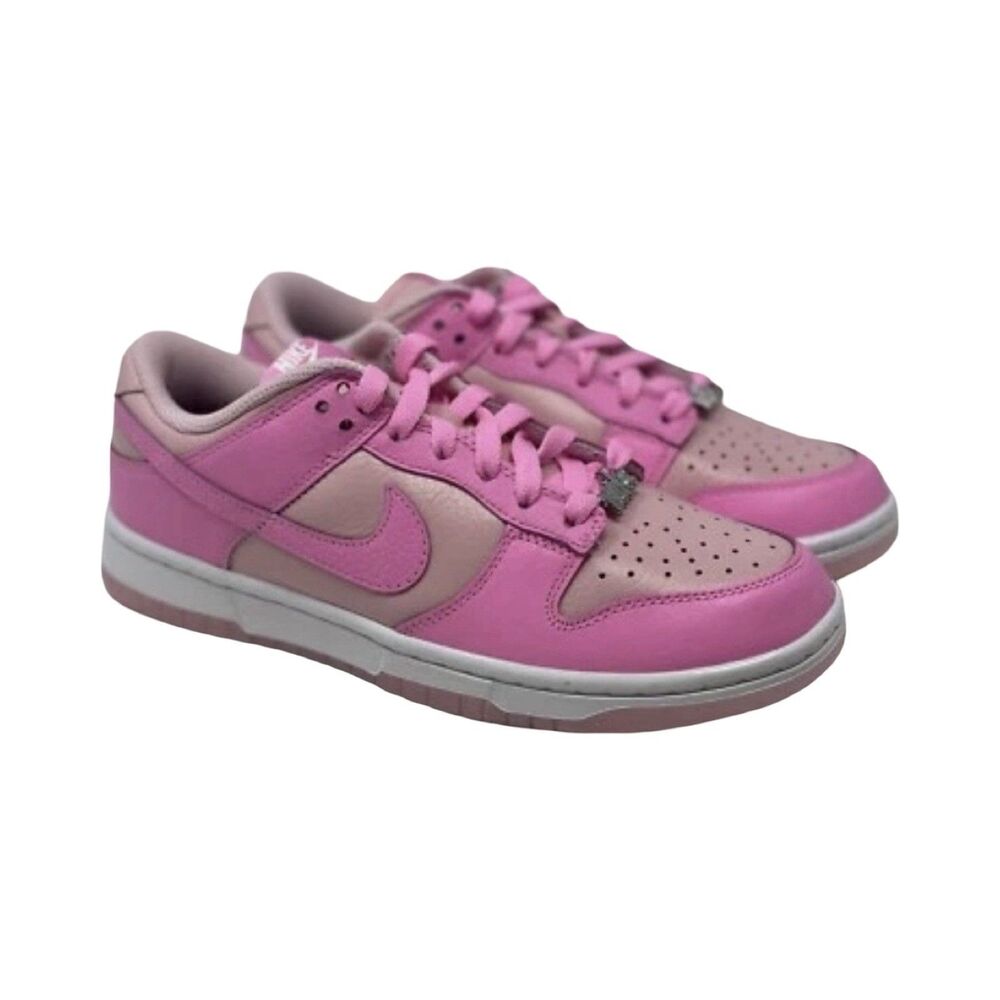 Nike Dunk Low By You Triple Fuchsia Pink White Mens Size 6.5/Womens 8 FJ2253-901